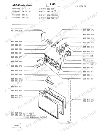 Взрыв-схема микроволновой печи Aeg MICROMAT FX 24 Z W - Схема узла Section1